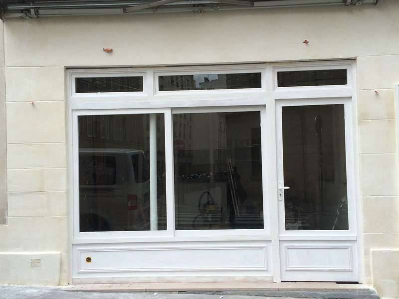 Habillage chassie sur façade pierre
